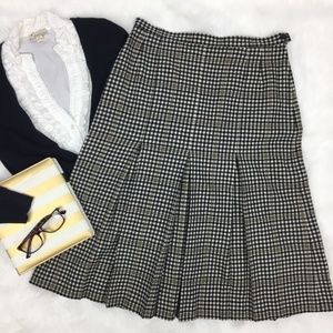 Vintage Pendleton Plaid Wool Skirt Pleated Black